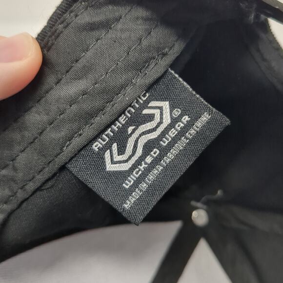 Bodybuilding Snapback Cap Black One Size Adjustable Embroidered Wicked Wear - Picture 9 of 10